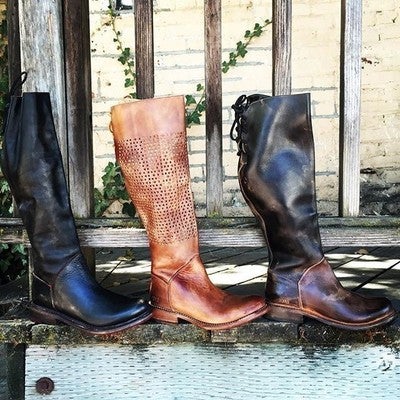 cambridge tan driftwood - wide calf upper back lace up tall boot cambridge tan driftwood - wide calf upper back lace up tall boot