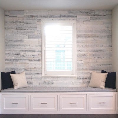 Reclaimed Weathered Wood White Image By Stikwood Containing Wall Interior Design Window Home Floor