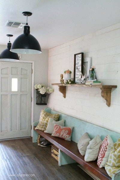 L Stik Reclaimed Wood Walls Stikwood Image By Stikwood Containing Shelf Room Home Living Wall