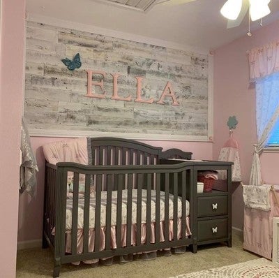 Reclaimed Weathered Wood White Image By Stikwood Containing Room Product Wall Bed Frame Furniture