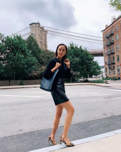 Woman Wearing Black Day Glove Flats Fashion Jackson Dallas Woman Wearing Black Day Glove Flats Fashion Jackson Dallas